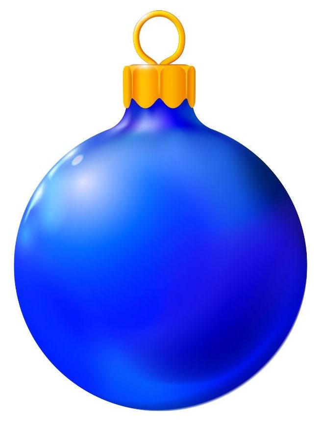 Une belle boule bien bleue brille.