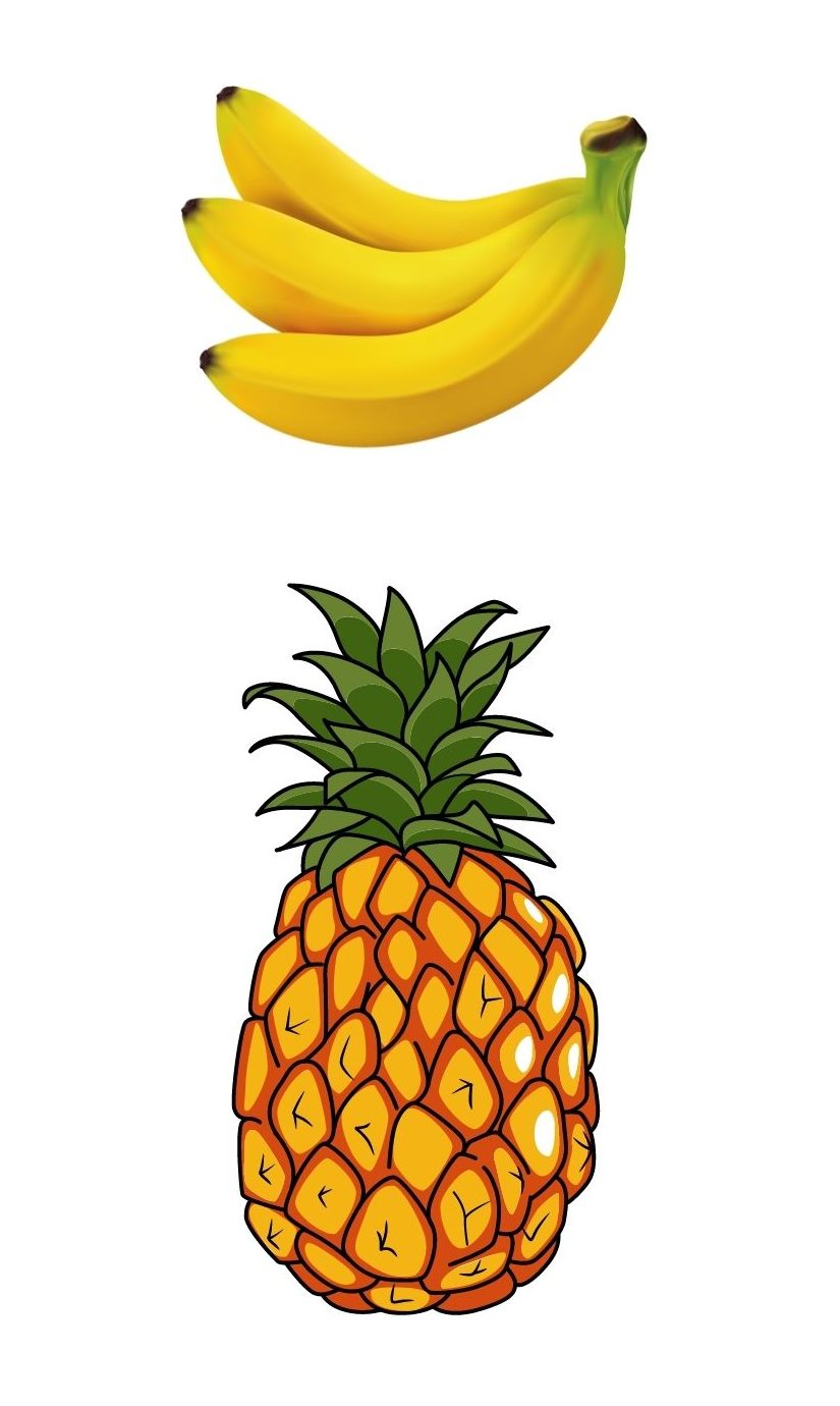 En haut la banane, en bas l’ananas !