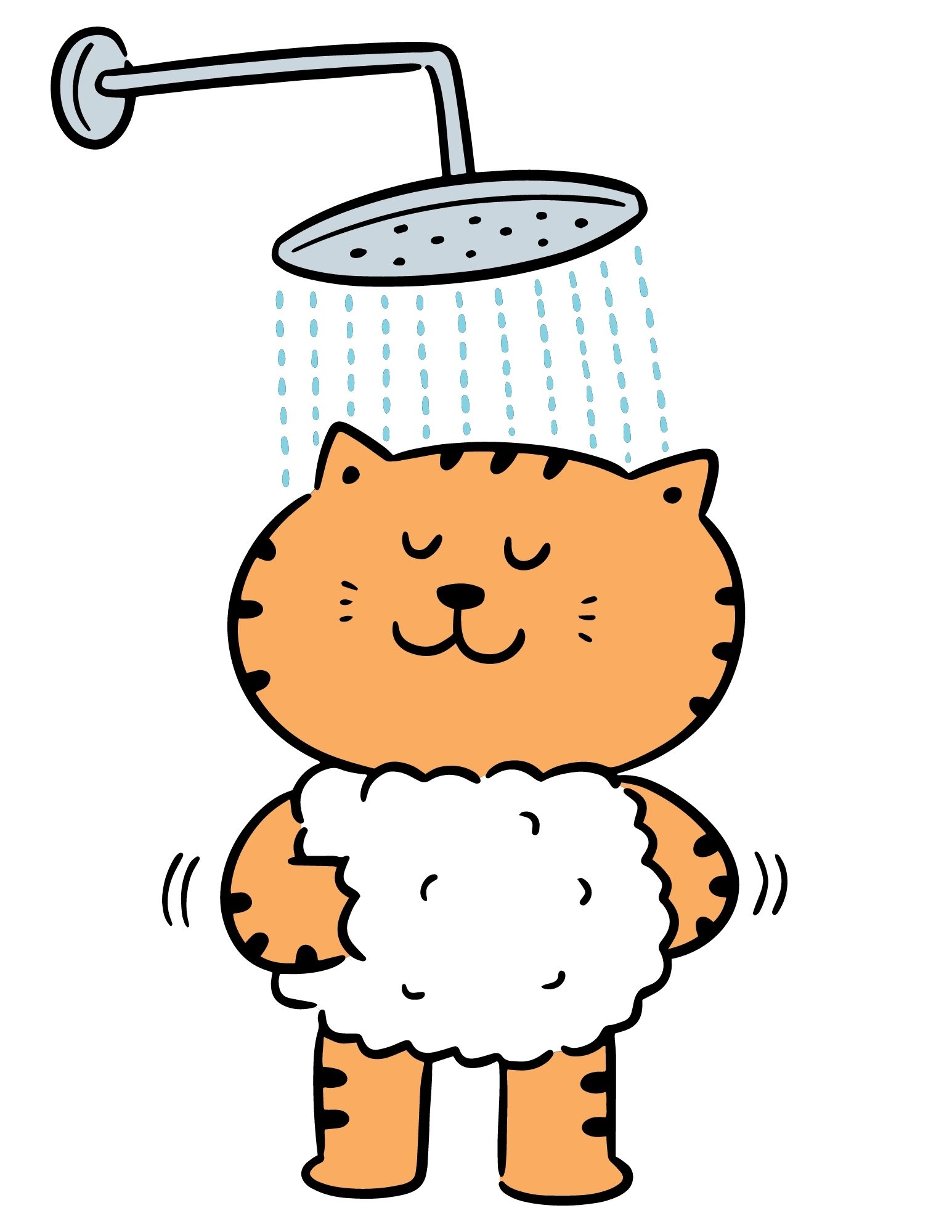 Douze douches douces.