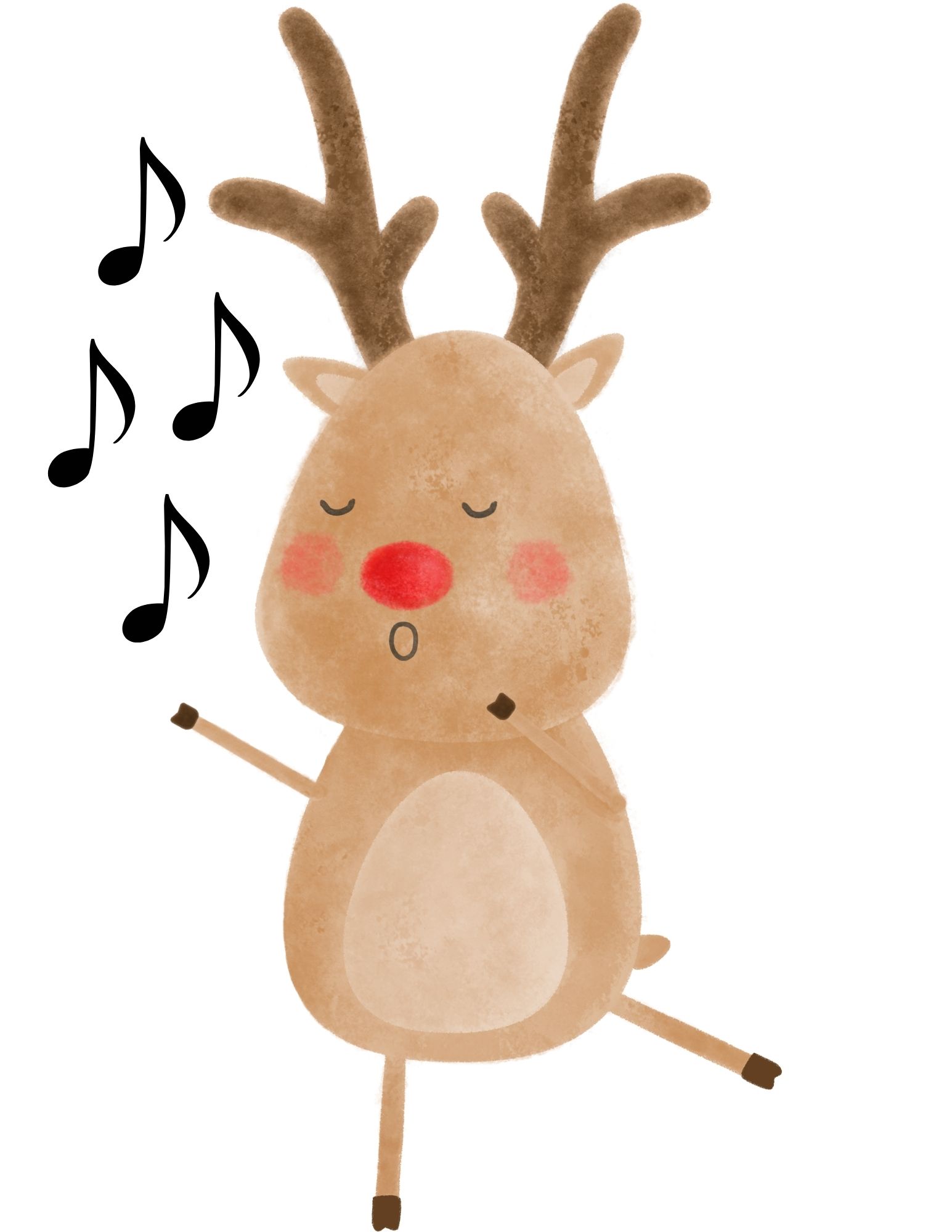 Le cerf chante sous le chêne.