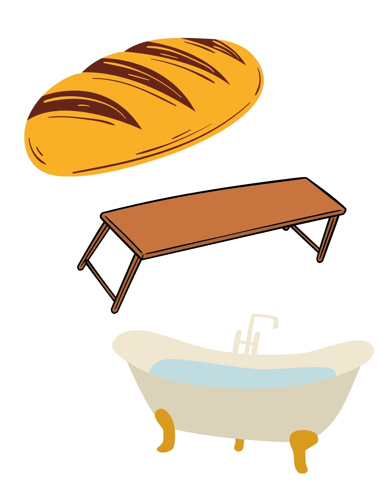 Des blancs pains, des bancs peints, des bains pleins. 